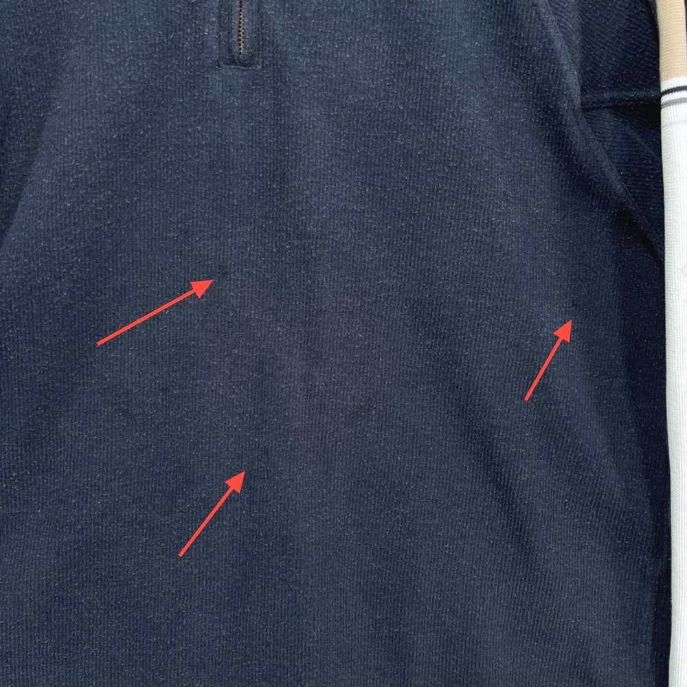 VTG Alpine Design Mens Quarter Zip Pullover Sweater Navy Blue Size Large 90s Y2K - Picture 3 of 10